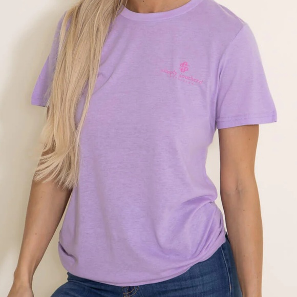 Simply Southern Women’s “Lets Go Girls” Short Sleeve T-Shirt - Purple - Picture 2 of 2